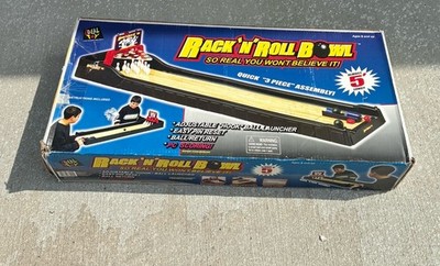Vintage 2003 Ideal Toy Rack N Roll Bowl Bowling Alley Almost 5' Table Floor Game