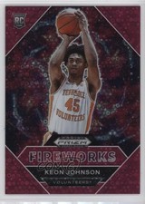 2021 Panini Prizm Draft Picks Fireworks Pink Circles 1/20 Keon Johnson #5 0jq7