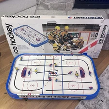 Vintage Sportcraft Ice Hockey Rink 35x19” Tabletop Game in Box Auto Puck Ejector
