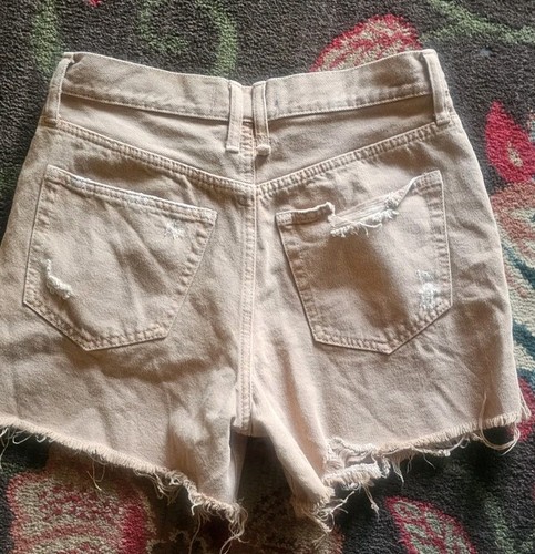 Free People We the Free Brown Women's Frayed Destressed Cutoff Shorts Size 27 - Picture 3 of 7