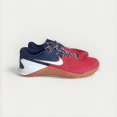 Nike Metcon 3 Freedom Training Shoes Men's Red White Blue Sneakers - US 13