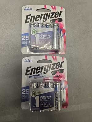 PACK OF 16 Energizer Ultimate Lithium AA Batteries, 2 Packs, 2x8=16 EXP: 2050