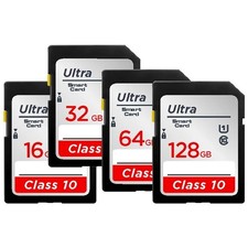 SD Memory Card 16GB 32GB 64GB 128GB 256GB V10 High Speed Full Size Flash Card fo
