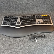 ProtoArc EK01 Plus Backlit Dual Bluetooth Ergonomic Keyboard w/Reciever and Cord