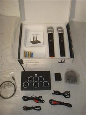 DIGITNOW PORTABLE KARAOKE MIXER SYSTEM WITH DUAL UHF WIRELESS MICROPHONES K203