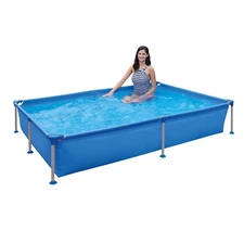 7.5ft x 5.2ft x 16.5in FrameAbove Ground Swimming Pool, Rectangular Blue