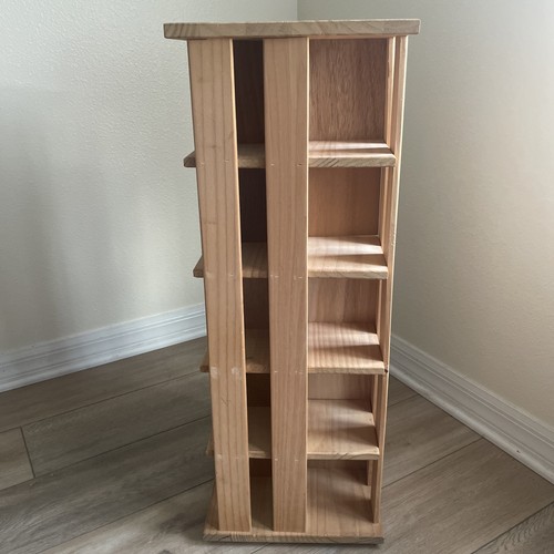 Napa Valley Box Wood 200 CD Revolving Tower Holder - Picture 3 of 11