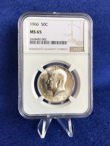 1966  BUSINESS STRIKE KENNEDY HALF DOLLAR 50c *NGC MS65 GEM UNCIRCULATED*
