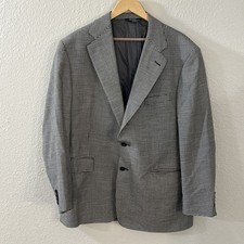 VTG Ralph Lauren Blazer 44 R Black & White Houndstooth Union Made in USA