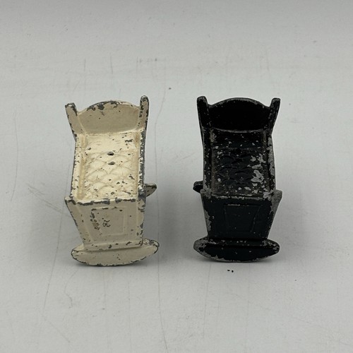 Vintage Pair Baby Cradle Metal Salt Pepper Shakers Set Souvenir Ocean View Japan - Picture 2 of 7