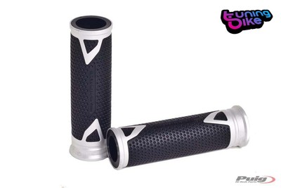 PUIG GRIPS RADICAL FOR KAWASAKI KLE500 91-97 SILVER - 123MM