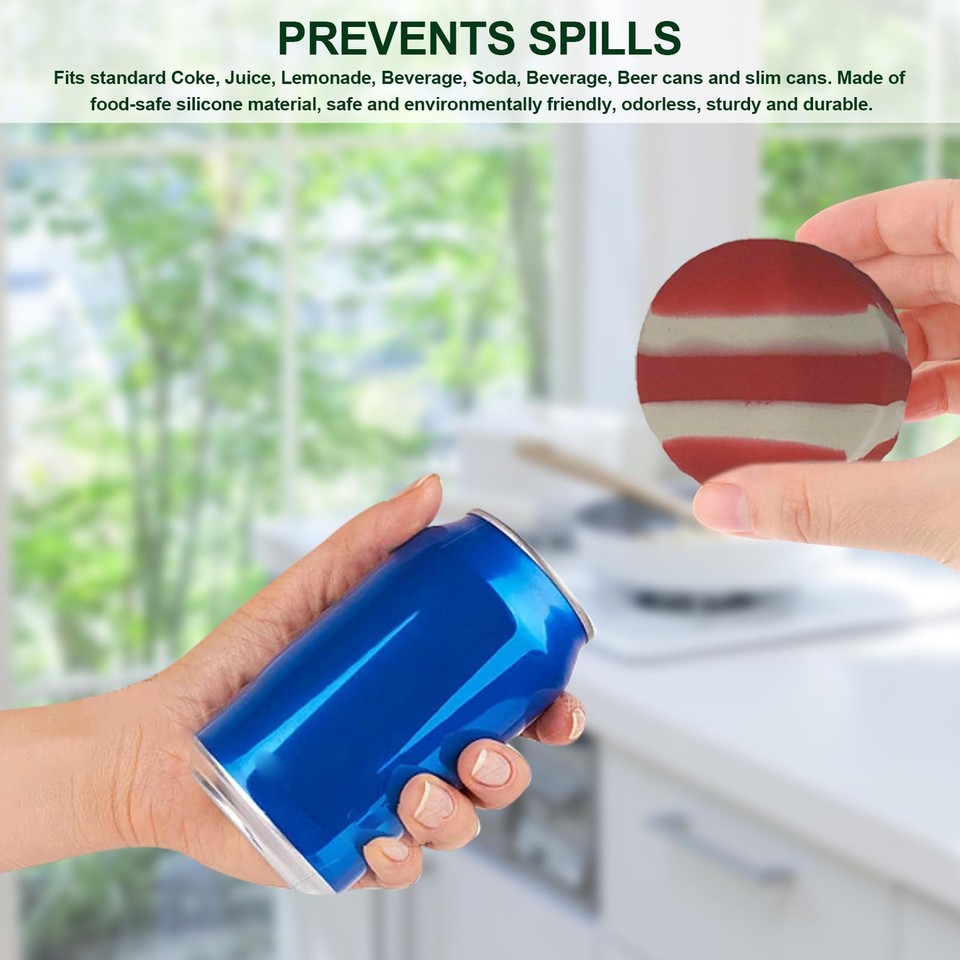 6pcs Silicone Can Covers for Soda Lid Soda Can Lids Soda Can Saver Lid