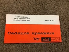 #MISC3738 MUSICAL INSTRUMENT CATALOG BROCHURE - 1970s UTAH SPEAKERS