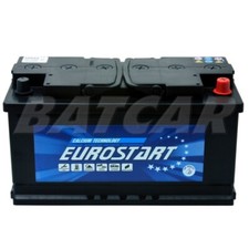 Autobatterie-Starterbatterie EUROSTART 12V 90Ah 740A/EN ersetzt 80Ah 92Ah 95Ah