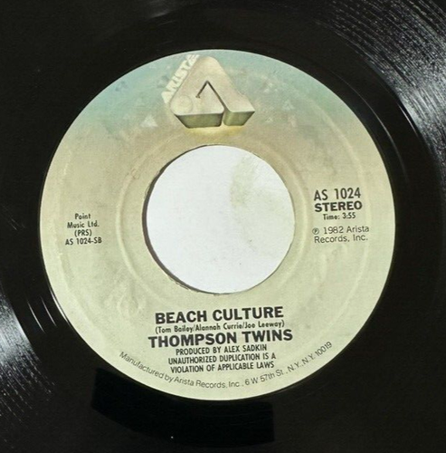 Thompson Twins LIES, BEACH CULTURE (45 NEW WAVE) #1024 PLAYS VG+ - Picture 4 of 5