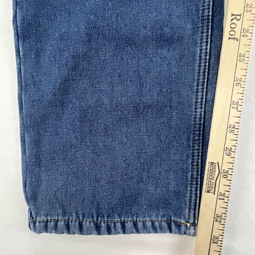 Old Mill Fleece Lined Jeans Men’s Size 38x34 Classic Blue Denim Warm Winter Wear - 第 16/16 張圖片