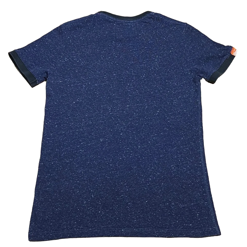 Superdry Camiseta Ol Cali Ringer Talla Mediana Para Hombre Ajustada En Azul Cuello Redondo Foto 2 de 4