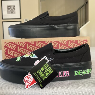 Vans Women's Classic Slip-On Platform Morph Glow In The Dark