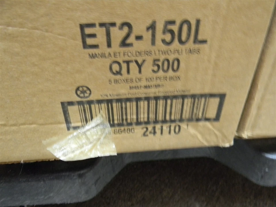 Smead 24110 ET2-150L End tab file folders Letter Manila Case of 500 - Image 3 of 4