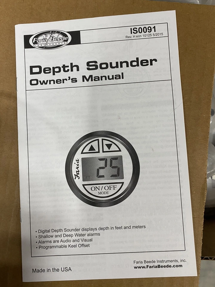 Faria 64749 Depth Sounder, Transom-gray - Image 3 of 4