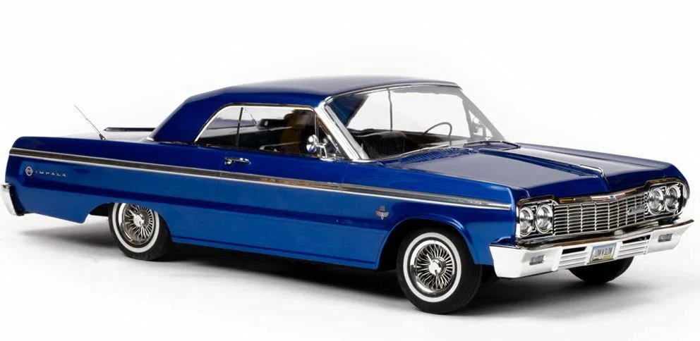 Blue Lowrider Cars