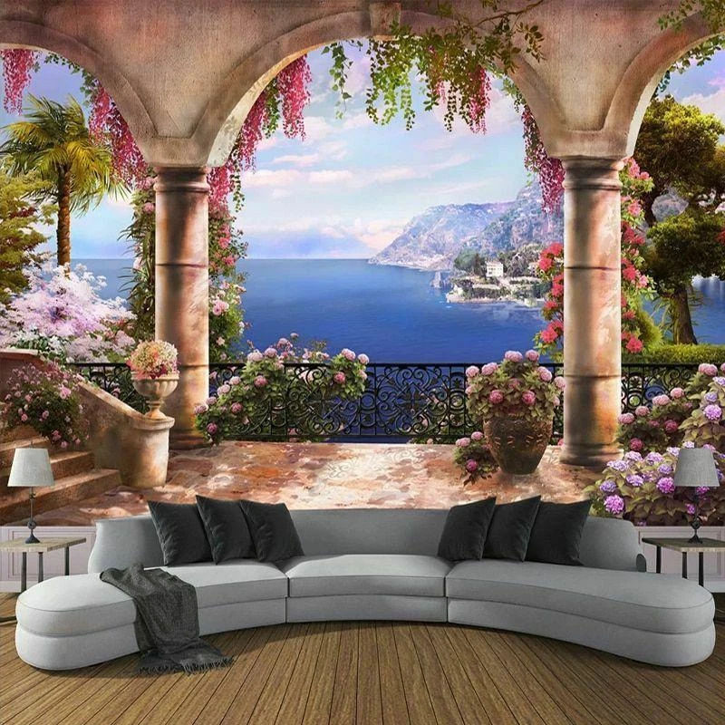 3d living room wallpaper deals