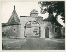 v. Zedler und Pogel, Germany, Rothenburg ob der Tauber vintage silver print.