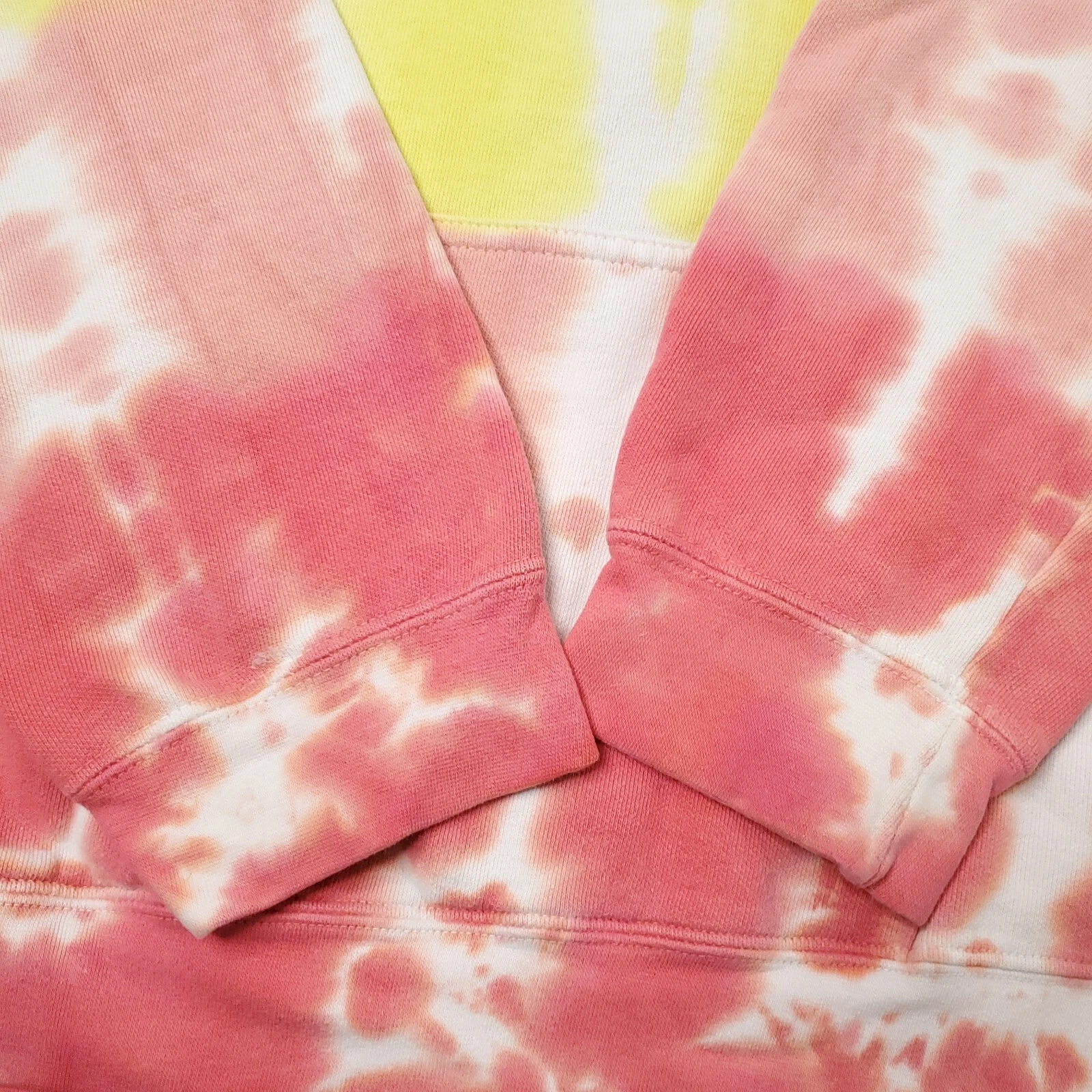 OFF WHITE Felpa con cappuccio avorio Ella tie dye adulto piccola 80 20 misto cotone pesante logo elefante