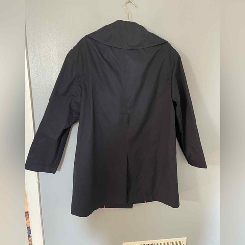Diane Von Furstenberg Ursula Trench coat Navy Size M - Picture 9 of 13