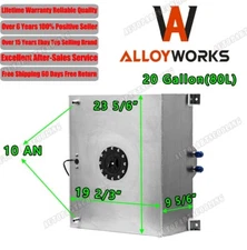 20 Gallon / 80 Litre Aluminum Fuel Cell Tank w/Sending Unit Universal US NEW