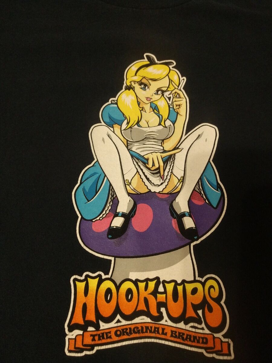 Vintage 90's Hook-Ups Skateboard Anime Alice Large BlueT Vintage 90's Hook-Ups Skateboard Anime Alice Large BlueT
