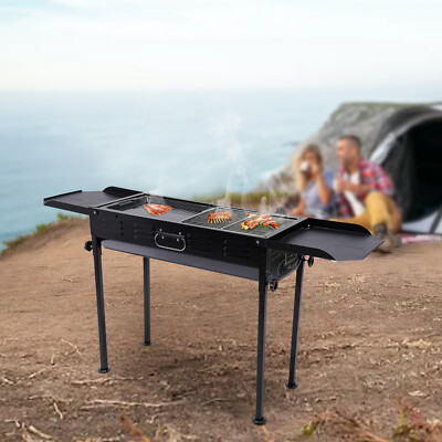 26.1*11.8in Portable Charcoal Grill Camping Picnics Collapsible Barbecue Grill