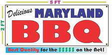 Full Color MARYLAND BBQ BANNER Sign NEW Larger Size Best Quality for the  
