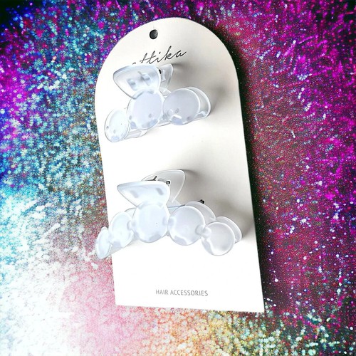 ETTIKA Opaque Hair Claw Set Of 2 New With Tags MSRP $40 - Picture 5 of 8