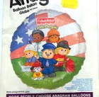 Anagram Helium Foil Balloon 18" NON Birthday Fisher Price Little People