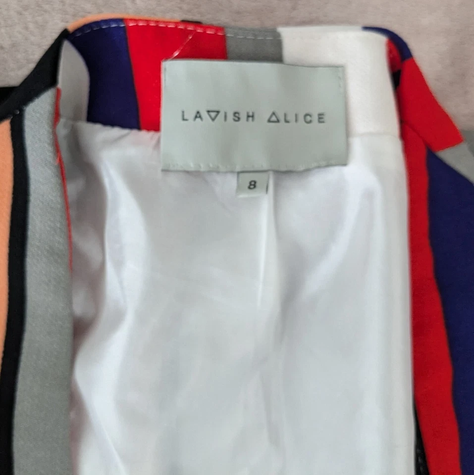 Lavish Alice женщин разноцветный в полоску плащ Blazer пальто размер 8 - Изображение 4 из 4