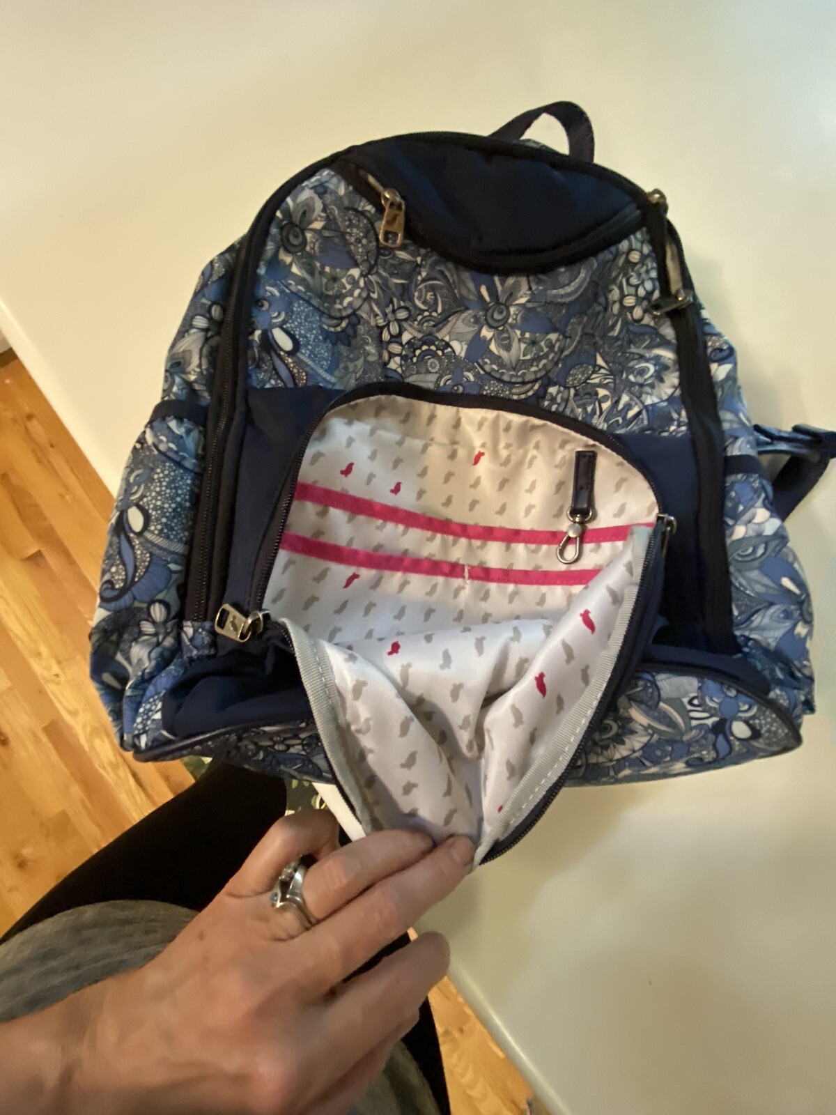 Sakroots Backpack Laptop Multiple Compartments Bl… - image 5