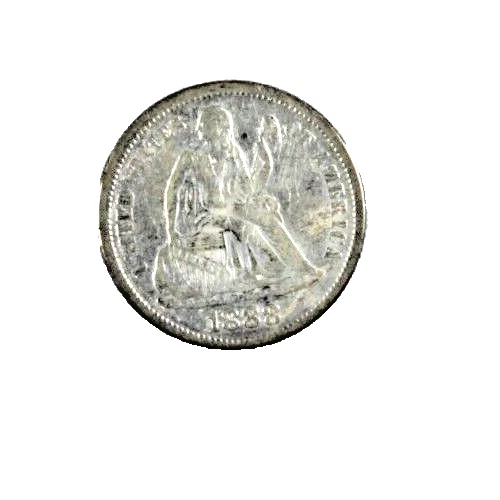 1888 SEATED LIBERTY DIME VF Good Strike toned