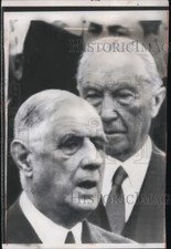 1962 Press Photo French President Charles de Gaulle at Cologne-Wah Airport