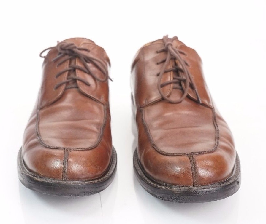 SAOLA JOHNSTON & MURPHY 10 M uomo marrone punta spaccata Oxford modello 020 92184 suole in gomma