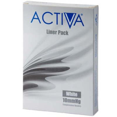 Activa Strumpfeinlage XL weiß geschlossene Zehe 10 mm Hg x 3