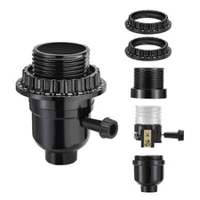 Ul Listed E26 Light Socket, Lamp Socket Replacement with On/off Switch Medium Ba