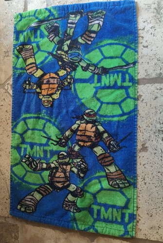 Nickelodeon Teenage Mutant Ninja Turtle 2014 Green Kids Decor HAND TOWEL 13"X24"