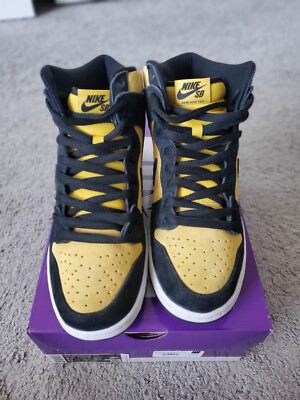 Size 9.5 - Nike Dunk Pro SB High Reverse Goldenrod
