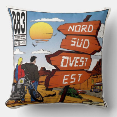KISSEN 40x40 TRIBUT 883 NORD SÜD WEST OST MAX MUSIKSTÜCKE KULT 1