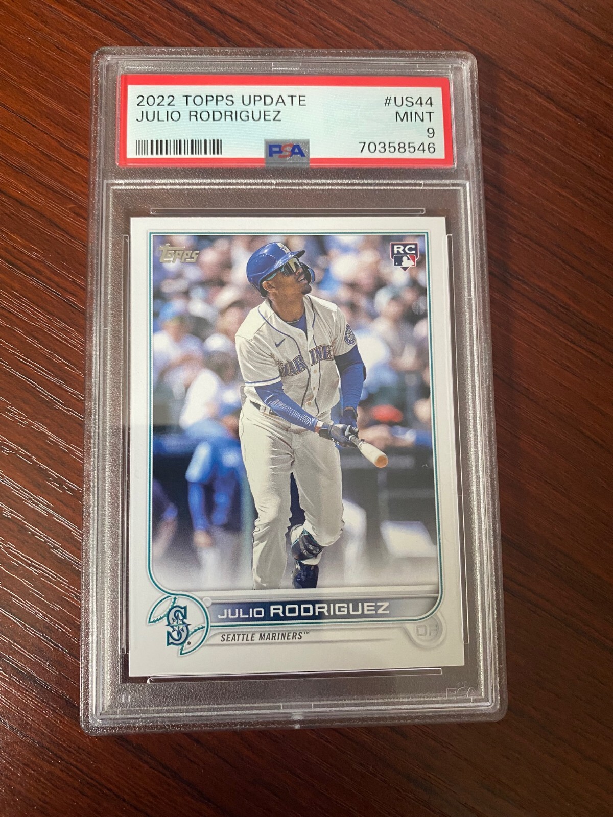 2022 Topps Update #US44 Julio Rodriguez Mariners RC Rookie PSA 9 MINT (A)