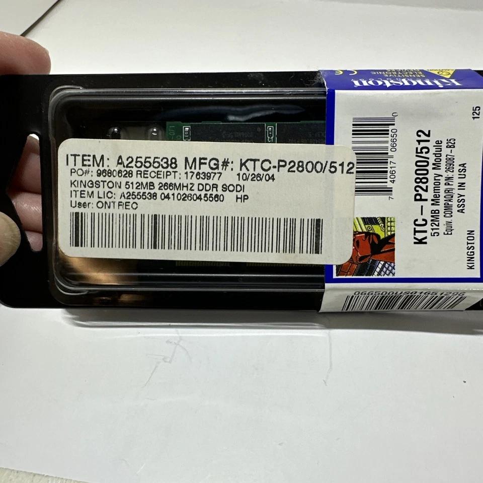 512MB SODIMM DDR 266 PC-2100 Kingston KTC-P2800/512 notebook RAM memory - Image 3 of 4