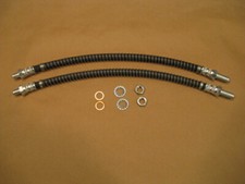 Mgb Brake Hoses Fronts Anti Abrasion Wfittings For 1962-1980 Mgbs