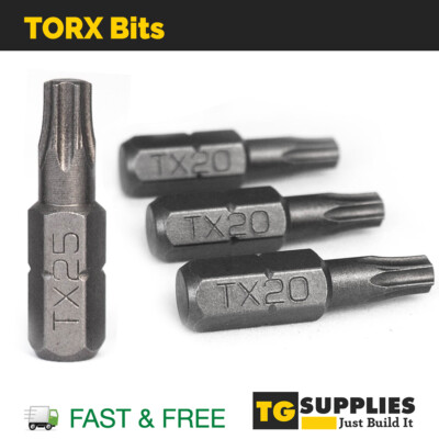 Torx Drill bits TX15 TX20 TX25 TX30 TX40 HEX BIT 6-LOBE HEXAGON | eBay UK