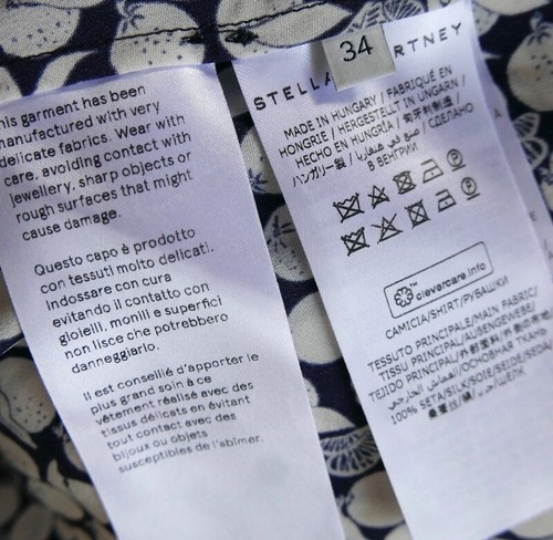 Stella McCartney Fruit Print Silk Loose Fit Shirt £595 New IT34/UK2+++ - Picture 7 of 7